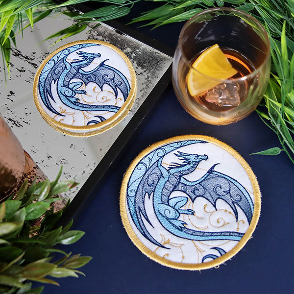 Dragon Spirals Coaster (In-the-Hoop)