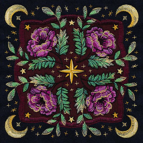 Celestial Botanical Luna Moth Table Center Set (Applique)