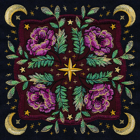 Celestial Botanical Luna Moth Table Center Set (Applique)