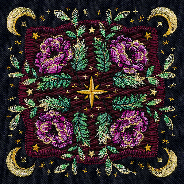 Celestial Botanical Luna Moth Table Center Set (Applique)