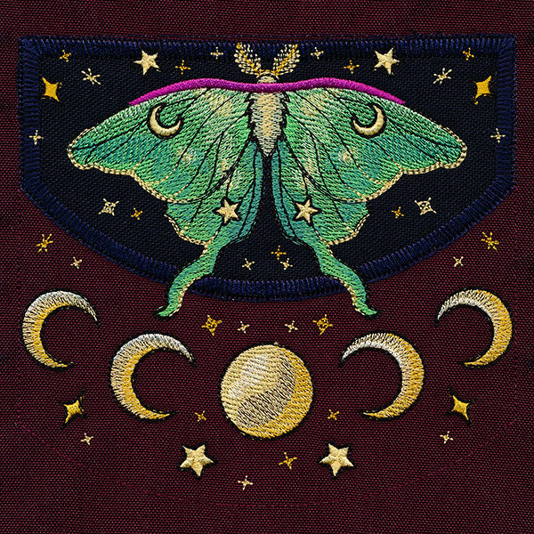 Celestial Botanical Luna Moth Table Center Set (Applique)