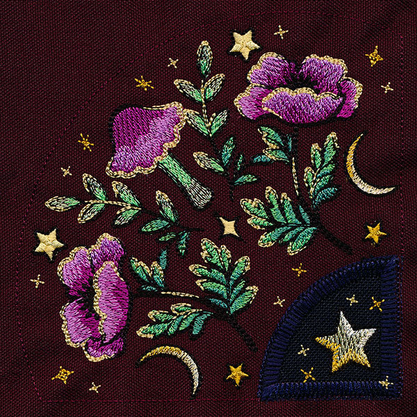 Celestial Botanical Luna Moth Table Center Set (Applique)