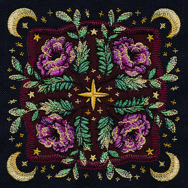 Celestial Botanical Luna Moth Table Center Set (Applique)