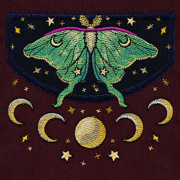 Celestial Botanical Luna Moth Table Center Set (Applique)