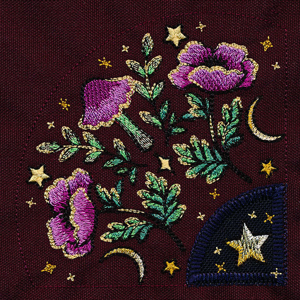 Celestial Botanical Luna Moth Table Center Set (Applique)