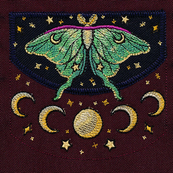 Celestial Botanical Luna Moth Table Center Set (Applique)