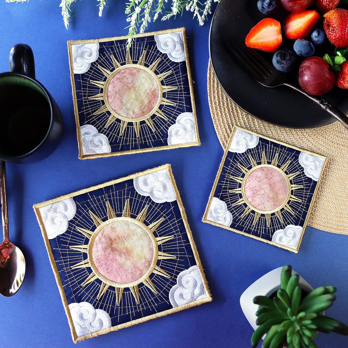 Celestial Sun Trivet (In-the-Hoop)