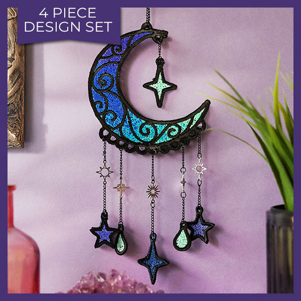 Crescent Moon & Stars Set (Lace)
