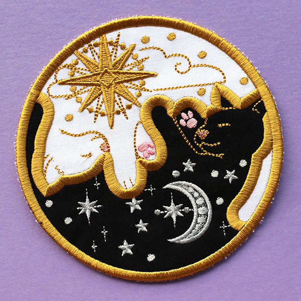 Sun & Moon Cat Patch (In-the-Hoop)