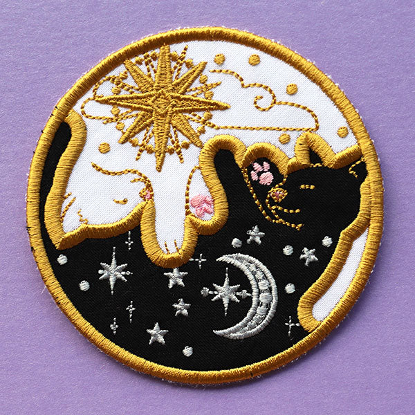 Sun & Moon Cat Patch (In-the-Hoop)