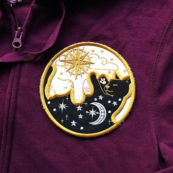Sun & Moon Cat Patch (In-the-Hoop)