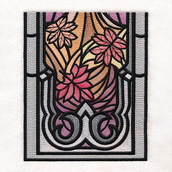 Stained Glass Fall Cathedral Scene