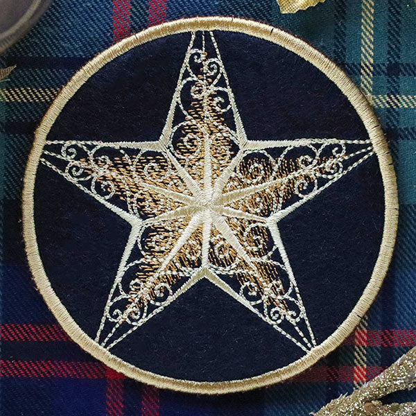 Festive Flair Coaster – Star (In-the-Hoop)