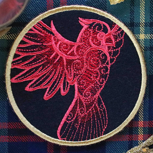 Festive Flair Coaster – Cardinal (In-the-Hoop)