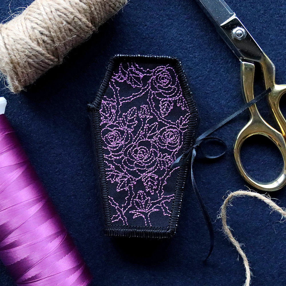 Gothic Rose Coffin Needle Book (In-the-Hoop)