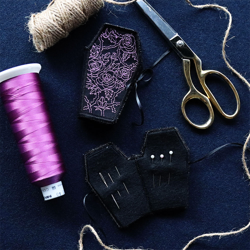 Gothic Rose Coffin Needle Book (In-the-Hoop)