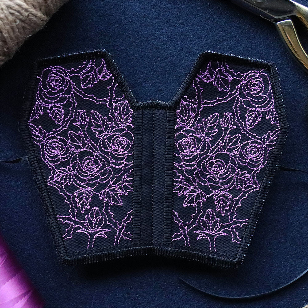 Gothic Rose Coffin Needle Book (In-the-Hoop)