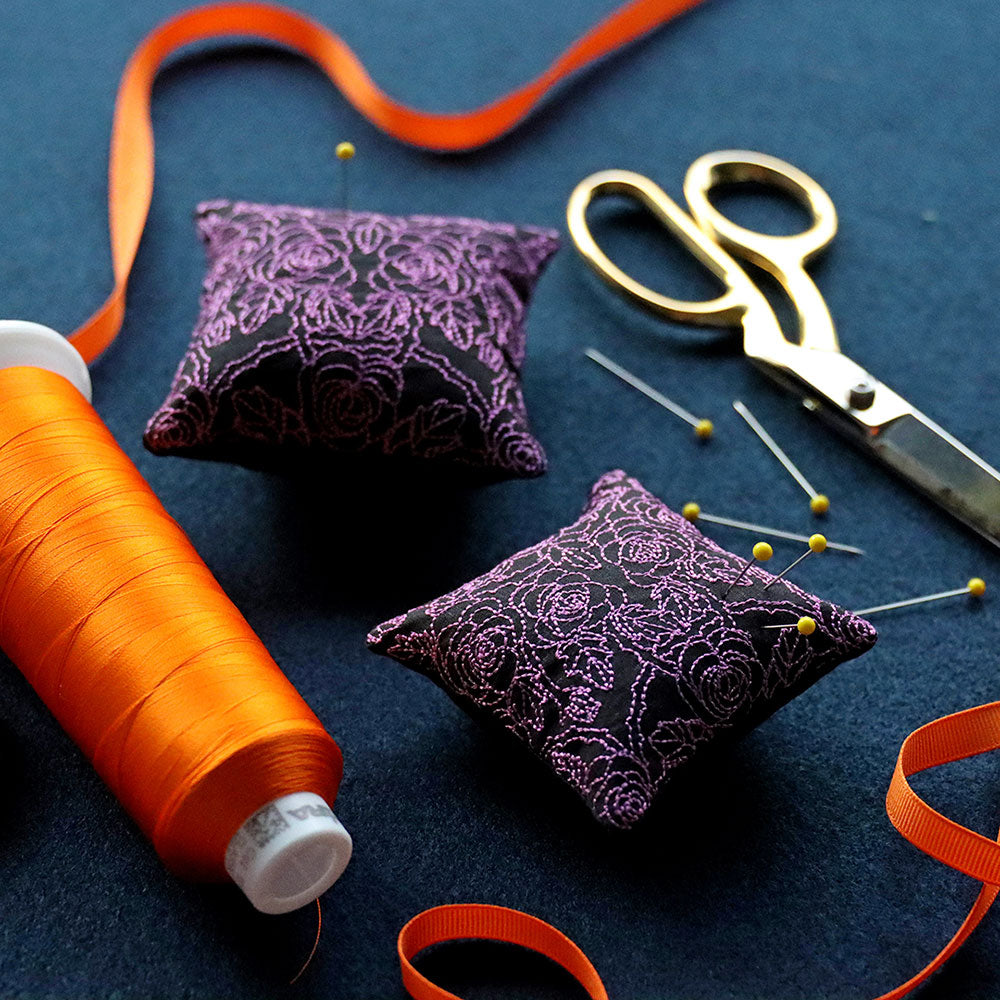 Gothic Rose Pincushion (In-the-Hoop)
