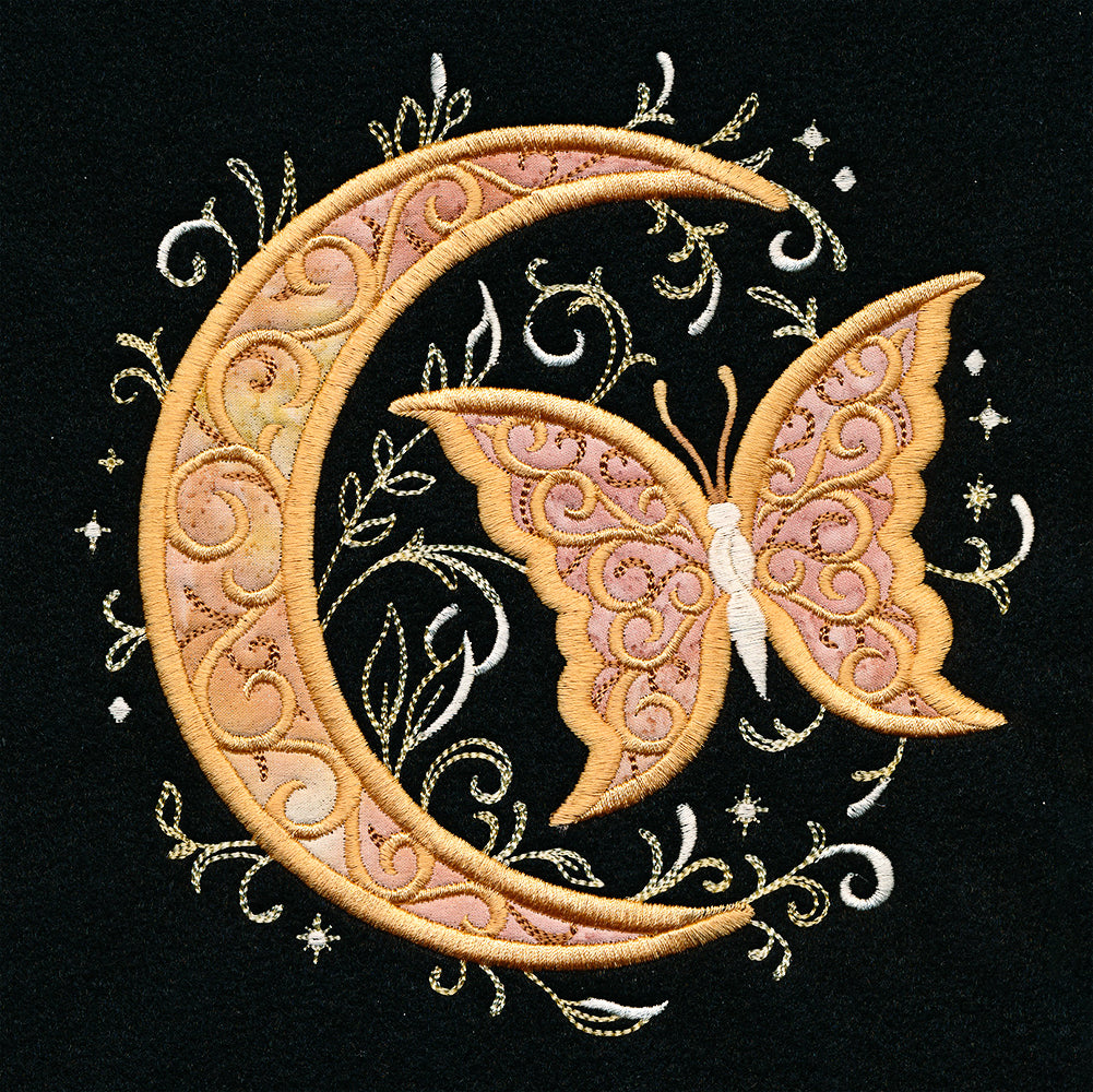 Celestial Butterfly Pillow Pair (Applique)
