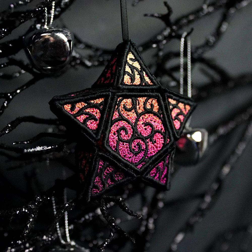 3D Swirling Star Ornament (Lace)