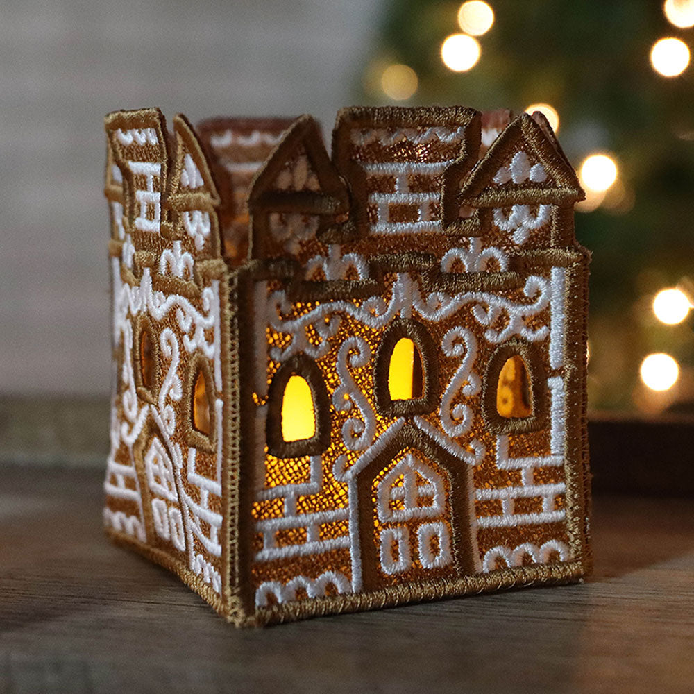 Gingerbread Castle Lantern (Lace)