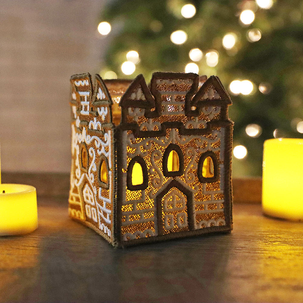 Gingerbread Castle Lantern (Lace)