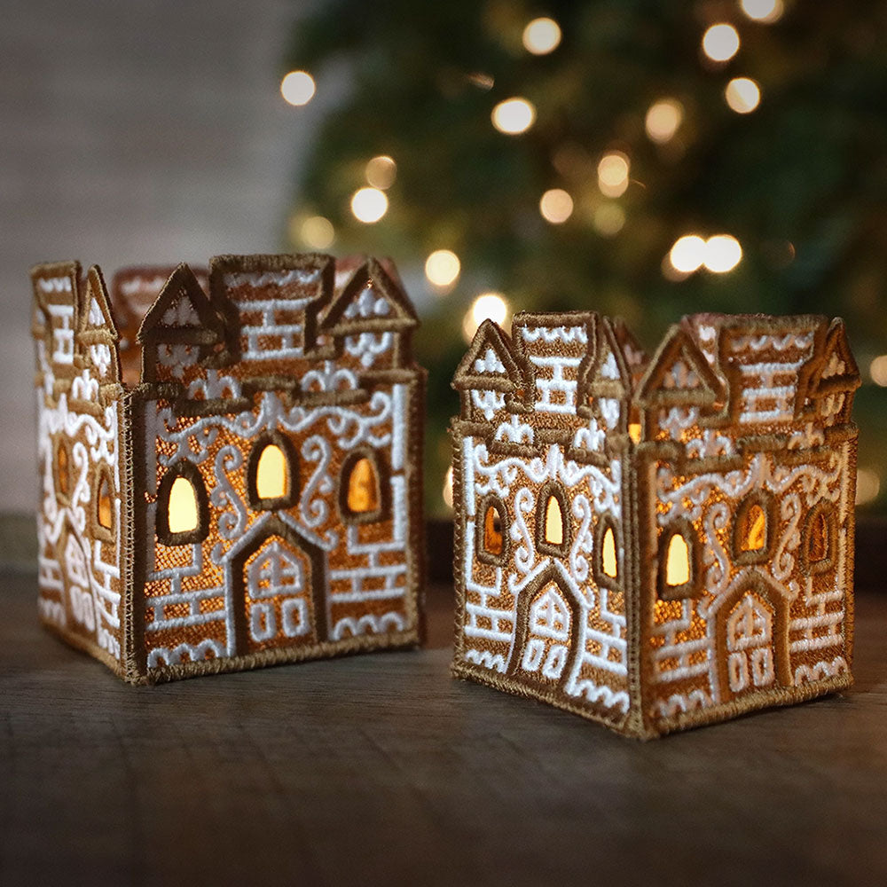 Gingerbread Castle Lantern (Lace)