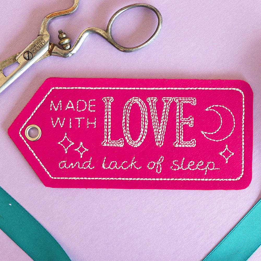 Crafted with Honesty Gift Tag - Love & Lack of Sleep (In-the-Hoop)