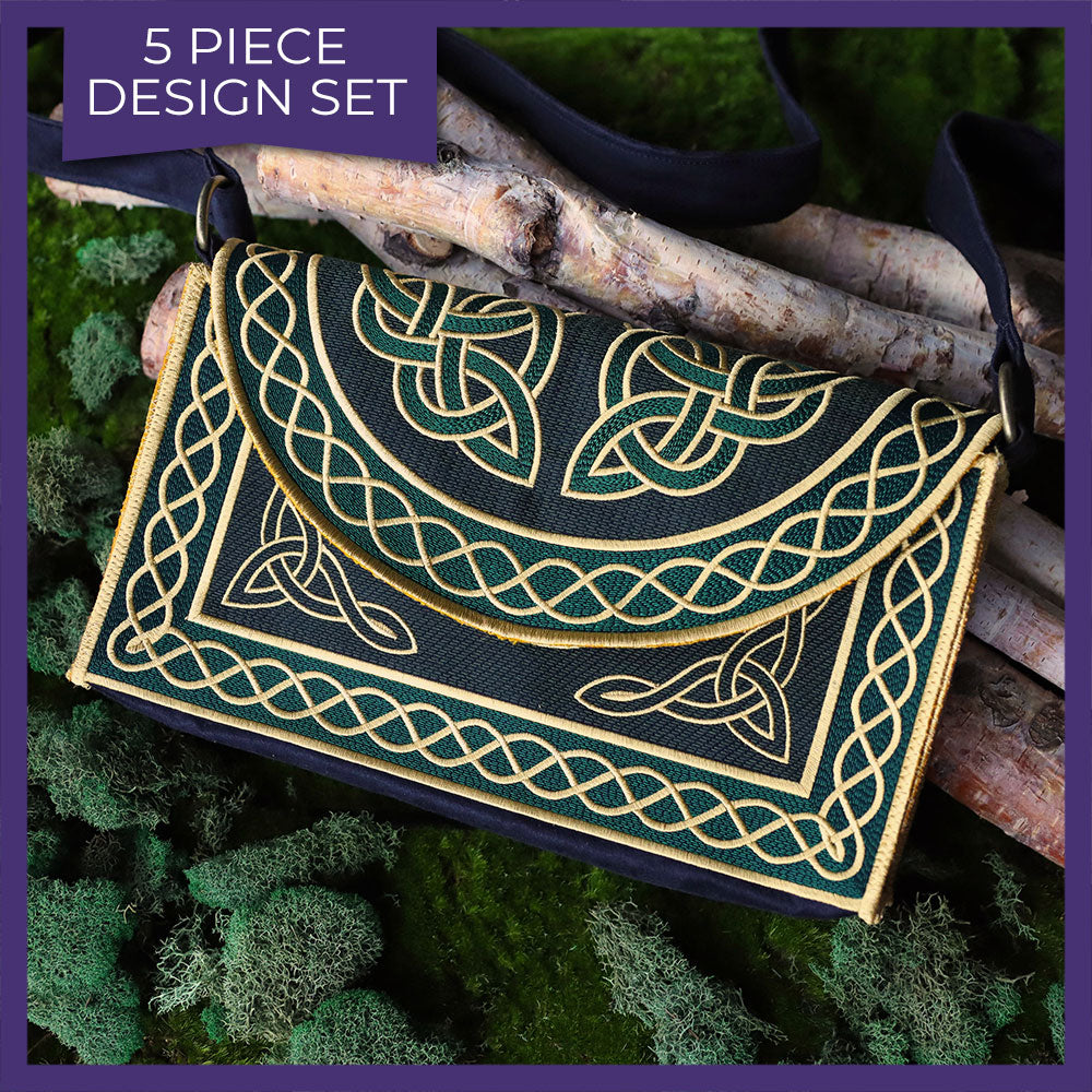 Celtic Knotwork 3D Purse (In-the-Hoop)