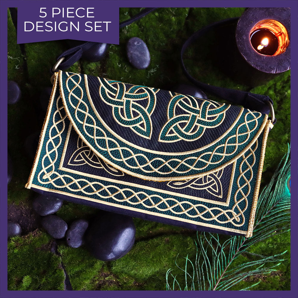 Celtic Knotwork 3D Purse (In-the-Hoop)