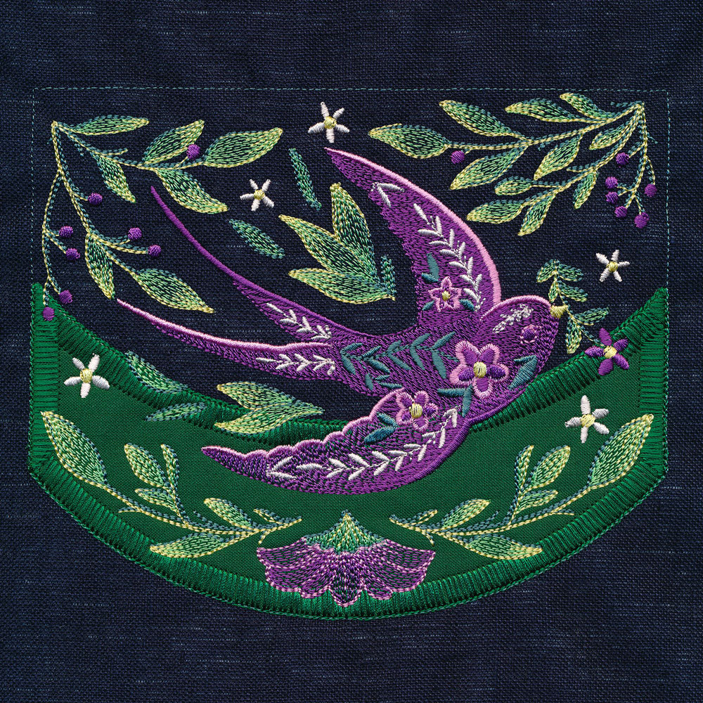 Spring Swallow Table Center Set (Applique)