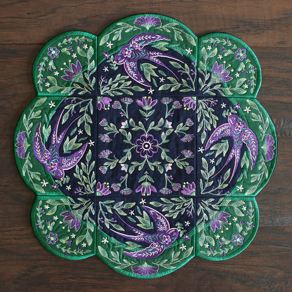 Spring Swallow Table Center Set (Applique)