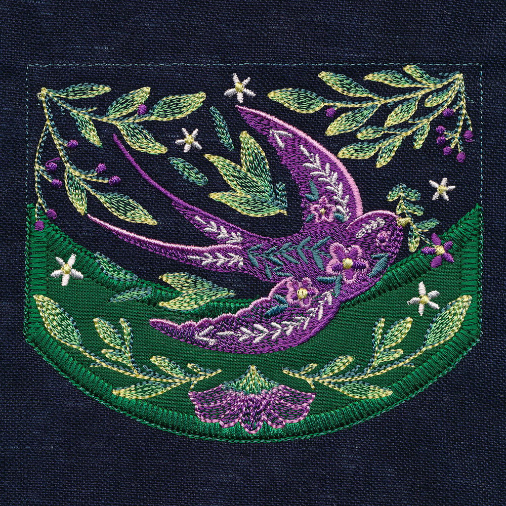 Spring Swallow Table Center Set (Applique)