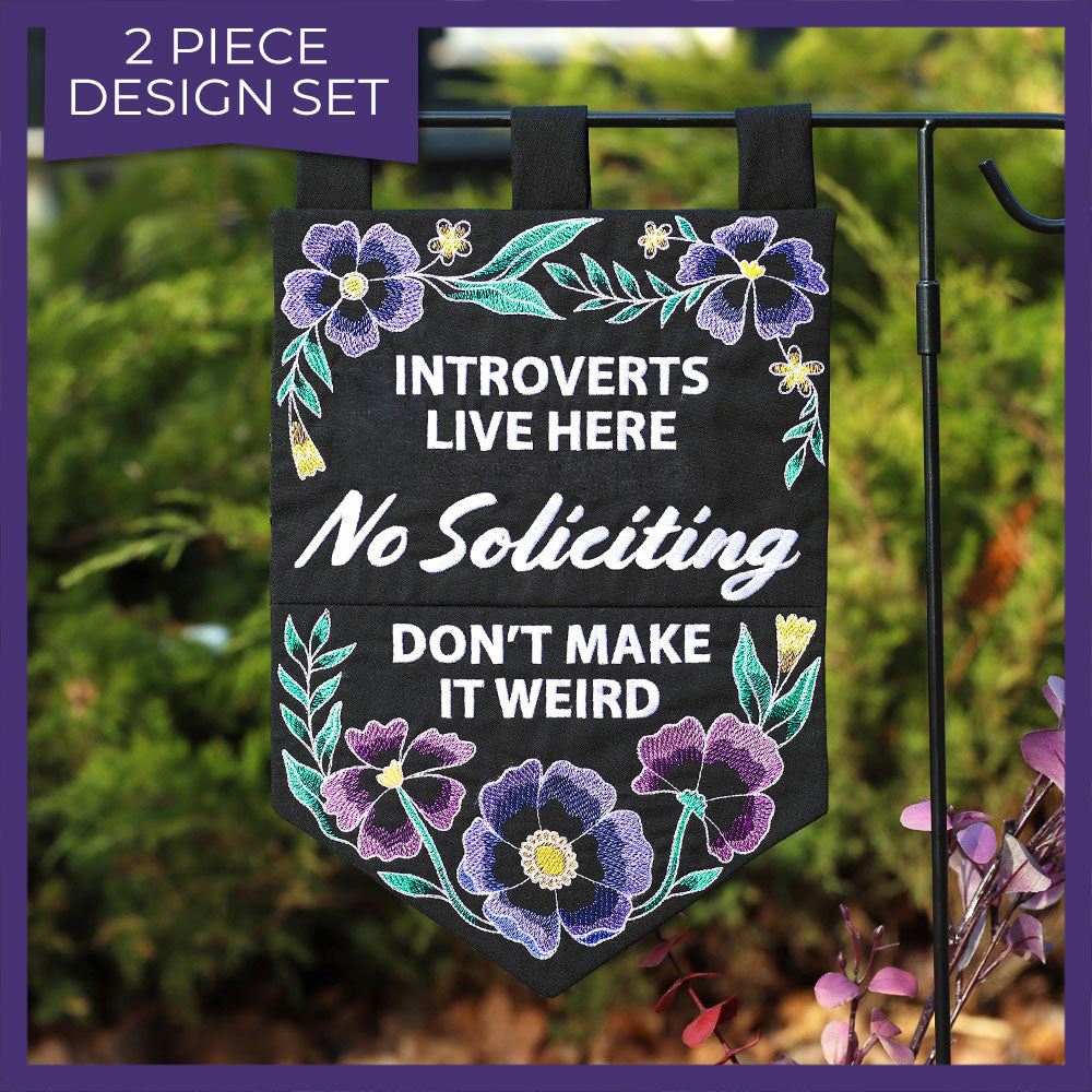 Introvert Welcome Garden Flag