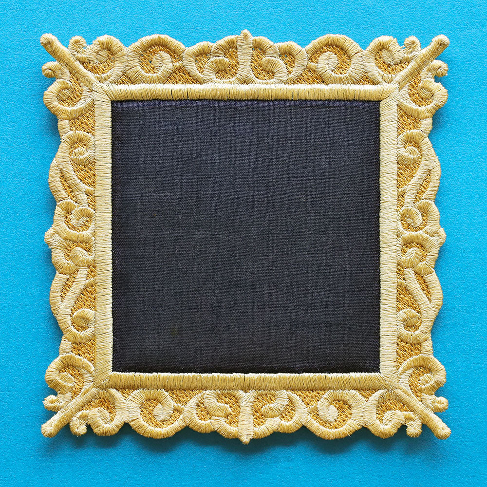Blank Lace Edge Frame Coaster - Square 1 (In-the-Hoop)