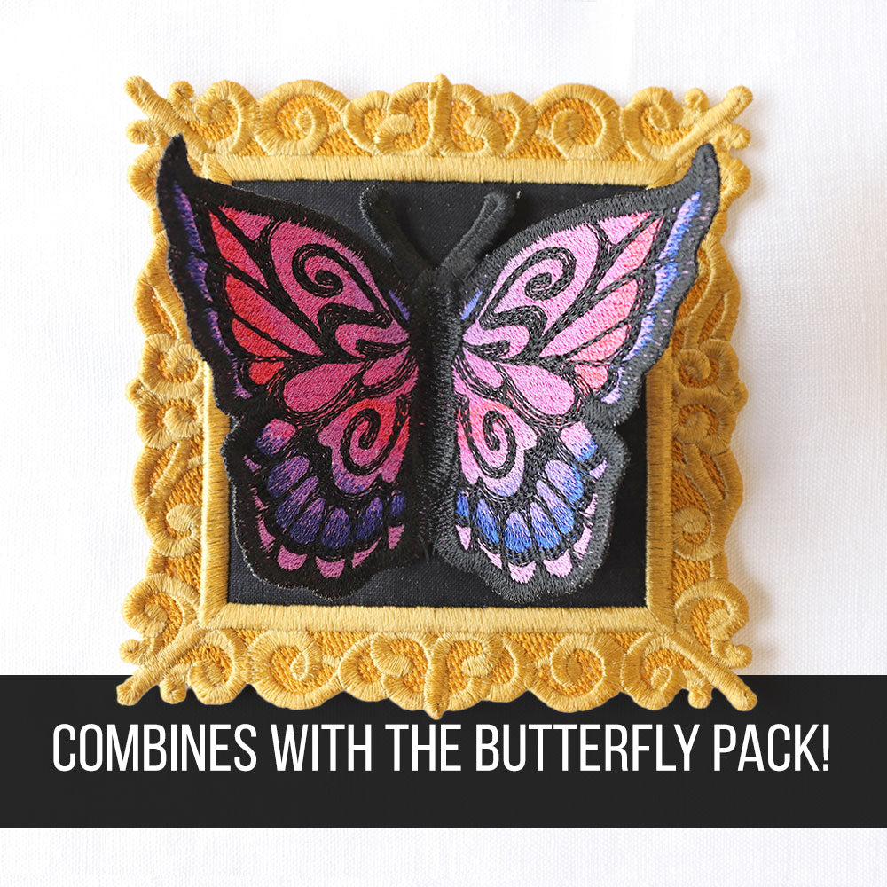 Blank Lace Edge Frame Coaster - Square 1 (In-the-Hoop)