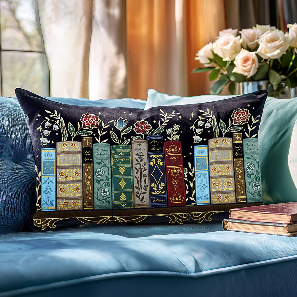 Gilded Books & Blooms (Applique)