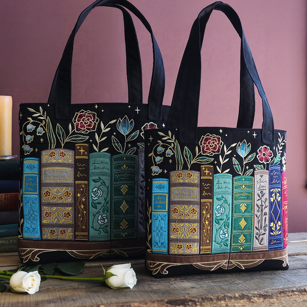 Gilded Books & Blooms (Applique)