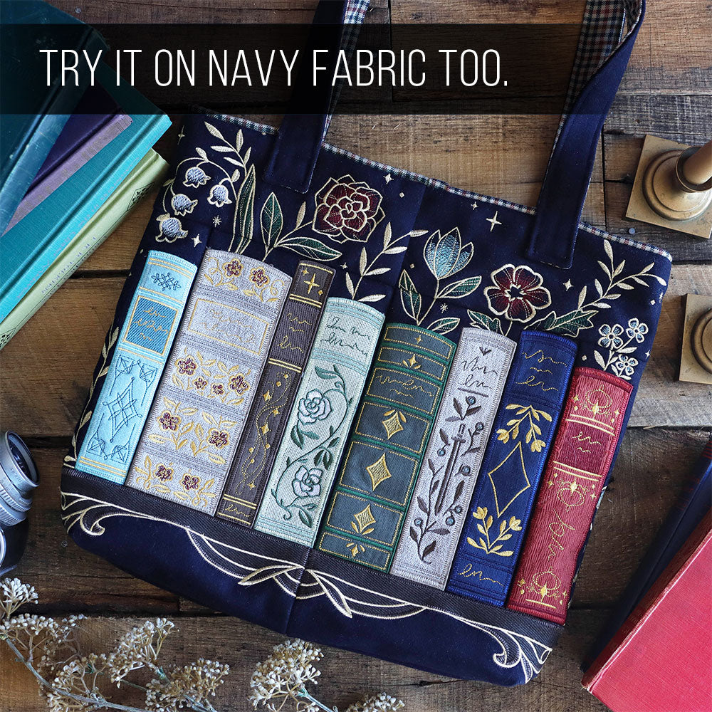 Gilded Books & Blooms (Applique)