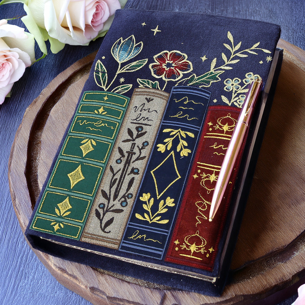 Gilded Books & Blooms (Applique)