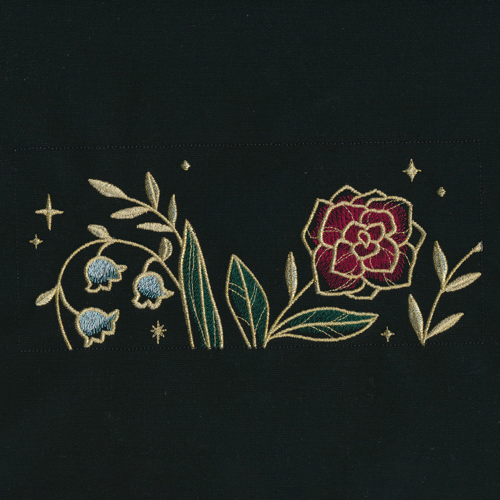 Gilded Books & Blooms (Applique)