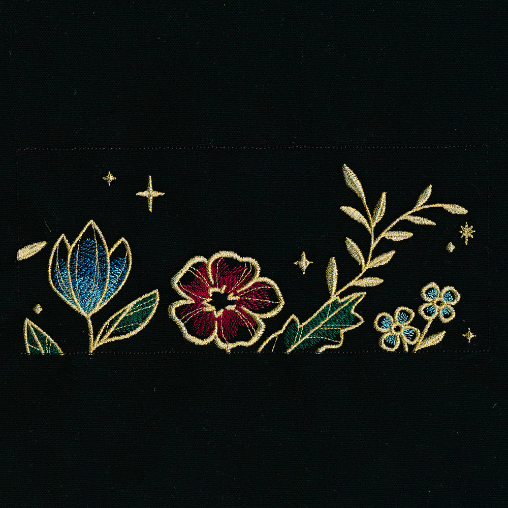Gilded Books & Blooms (Applique)