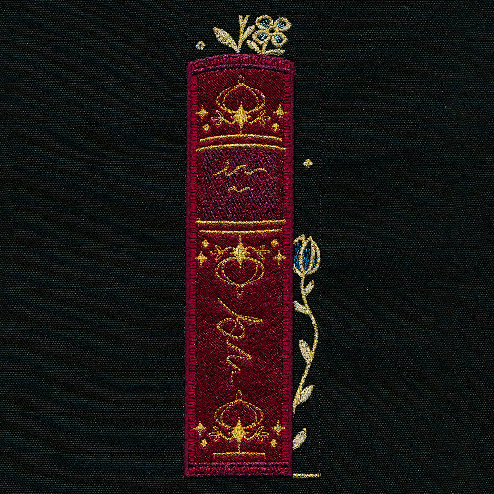 Gilded Books & Blooms (Applique)