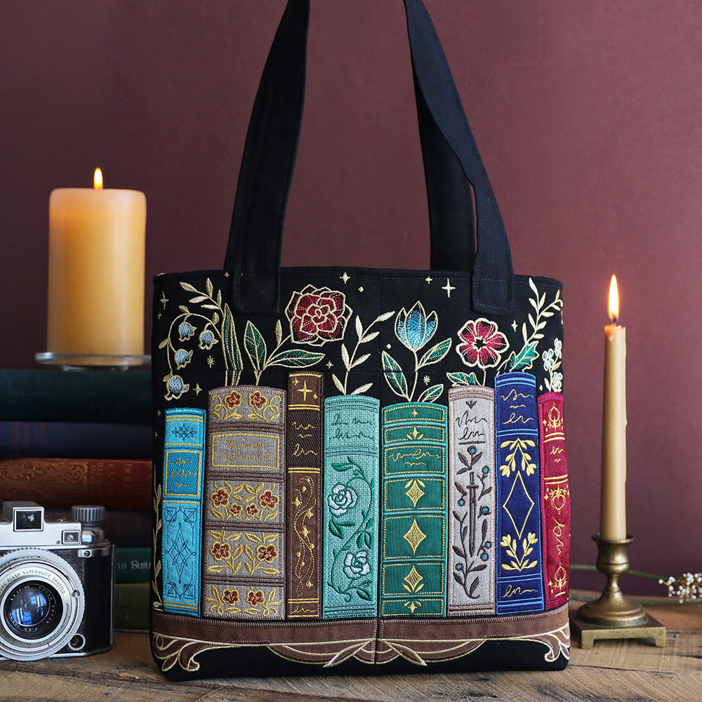 Gilded Books & Blooms (Applique)