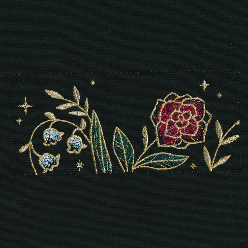 Gilded Books & Blooms (Applique)