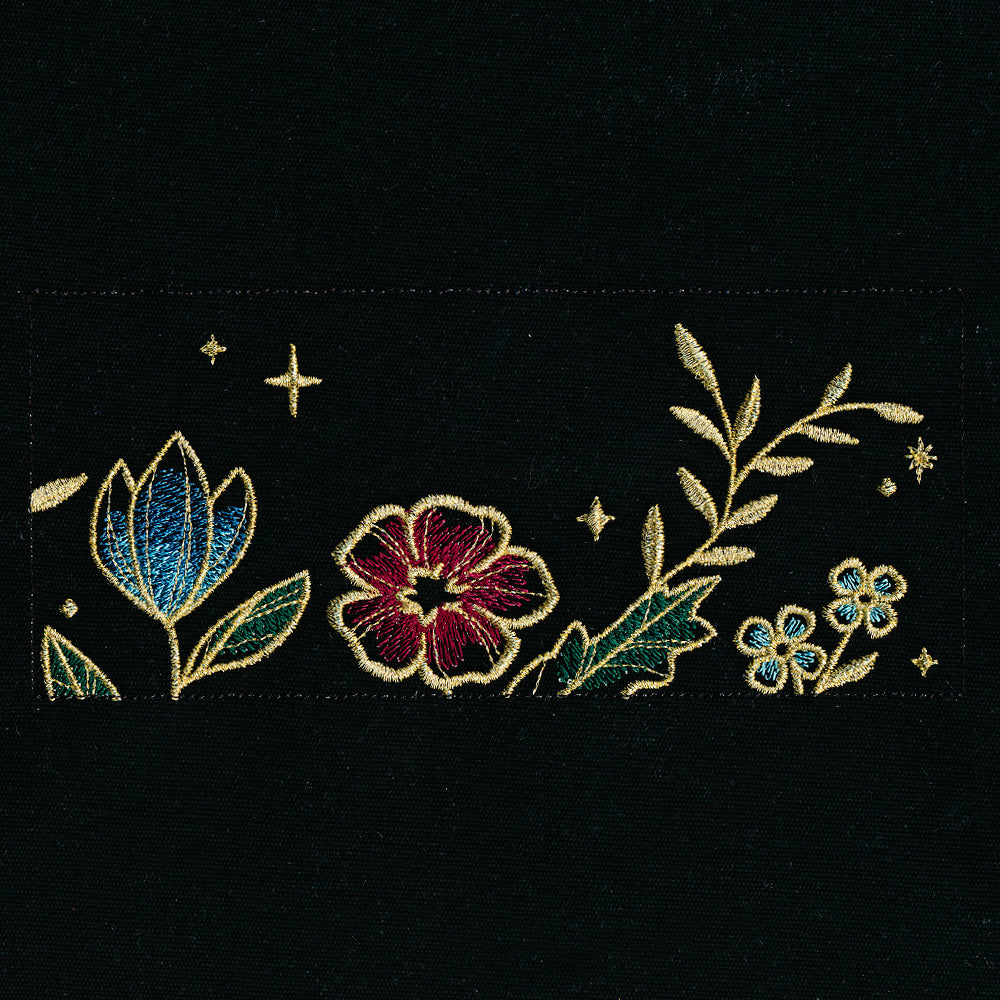Gilded Books & Blooms (Applique)