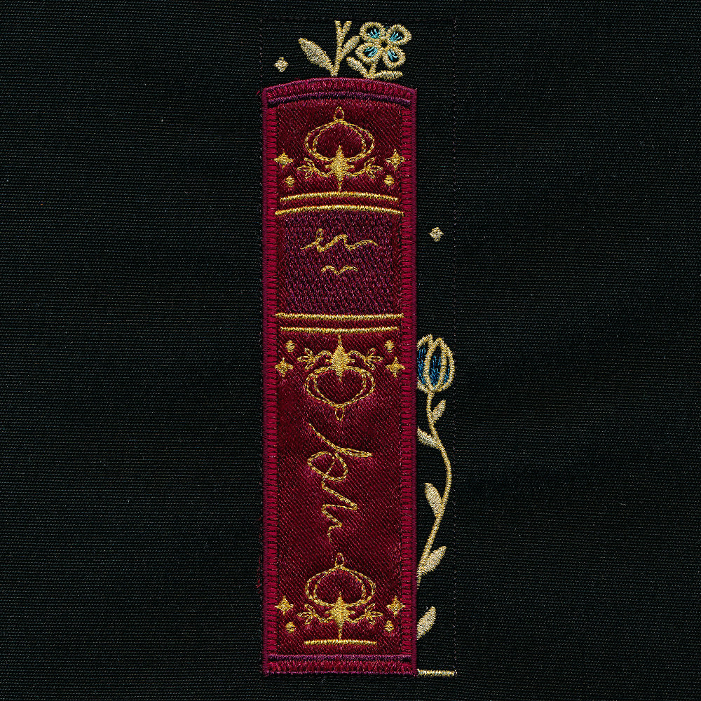 Gilded Books & Blooms (Applique)