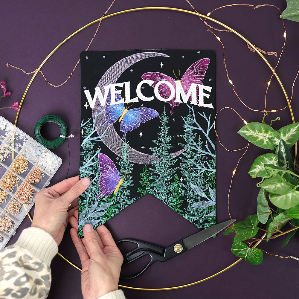 Celestial Welcome Garden Flag Set