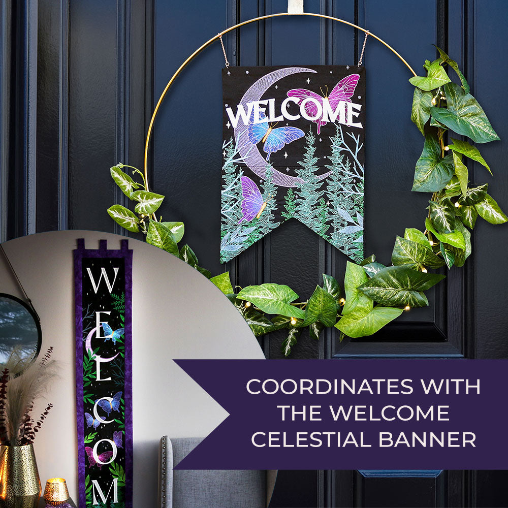 Celestial Welcome Garden Flag Set