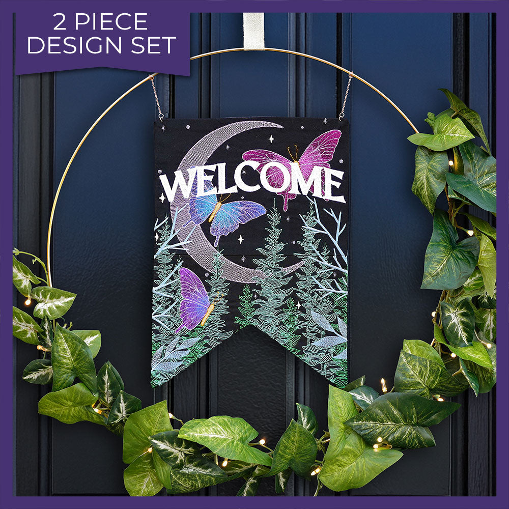 Celestial Welcome Garden Flag Set